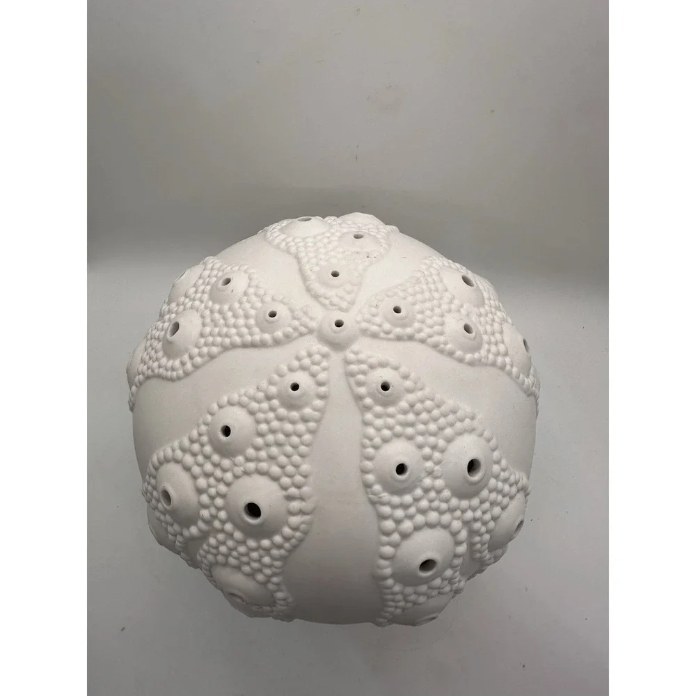 Translucent Porcelain Sea Urchin Lamp‎ Shade Coastal Sculptural 6